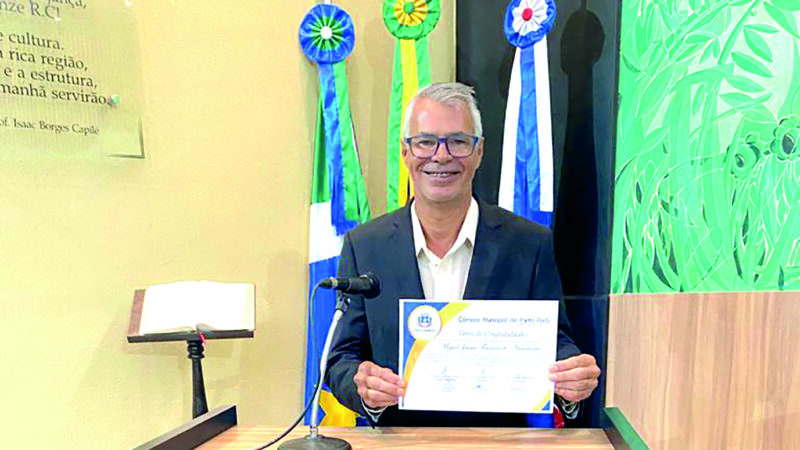 Miguel Jaime recebe homenagem da Câmara por completar 40 anos de trabalho