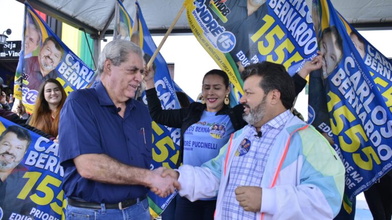 Puccinelli lança campanha em Ponta Porã e Carlos Bernardo inaugura comitê