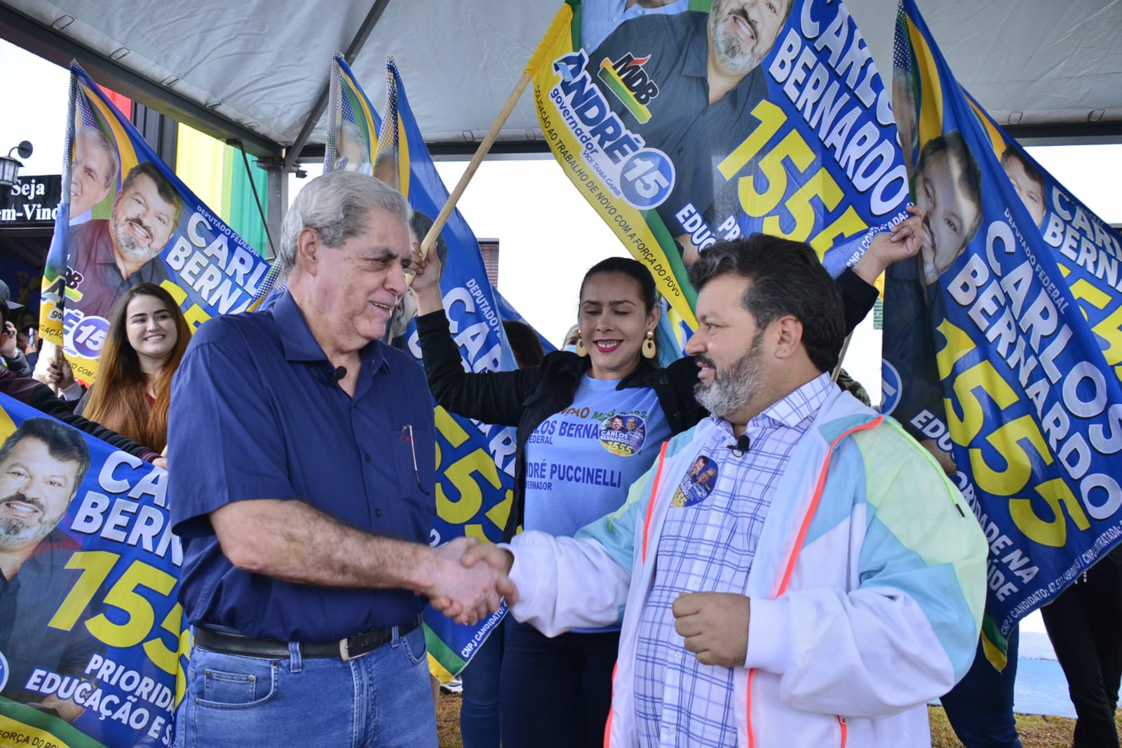 Puccinelli lança campanha em Ponta Porã e Carlos Bernardo inaugura comitê