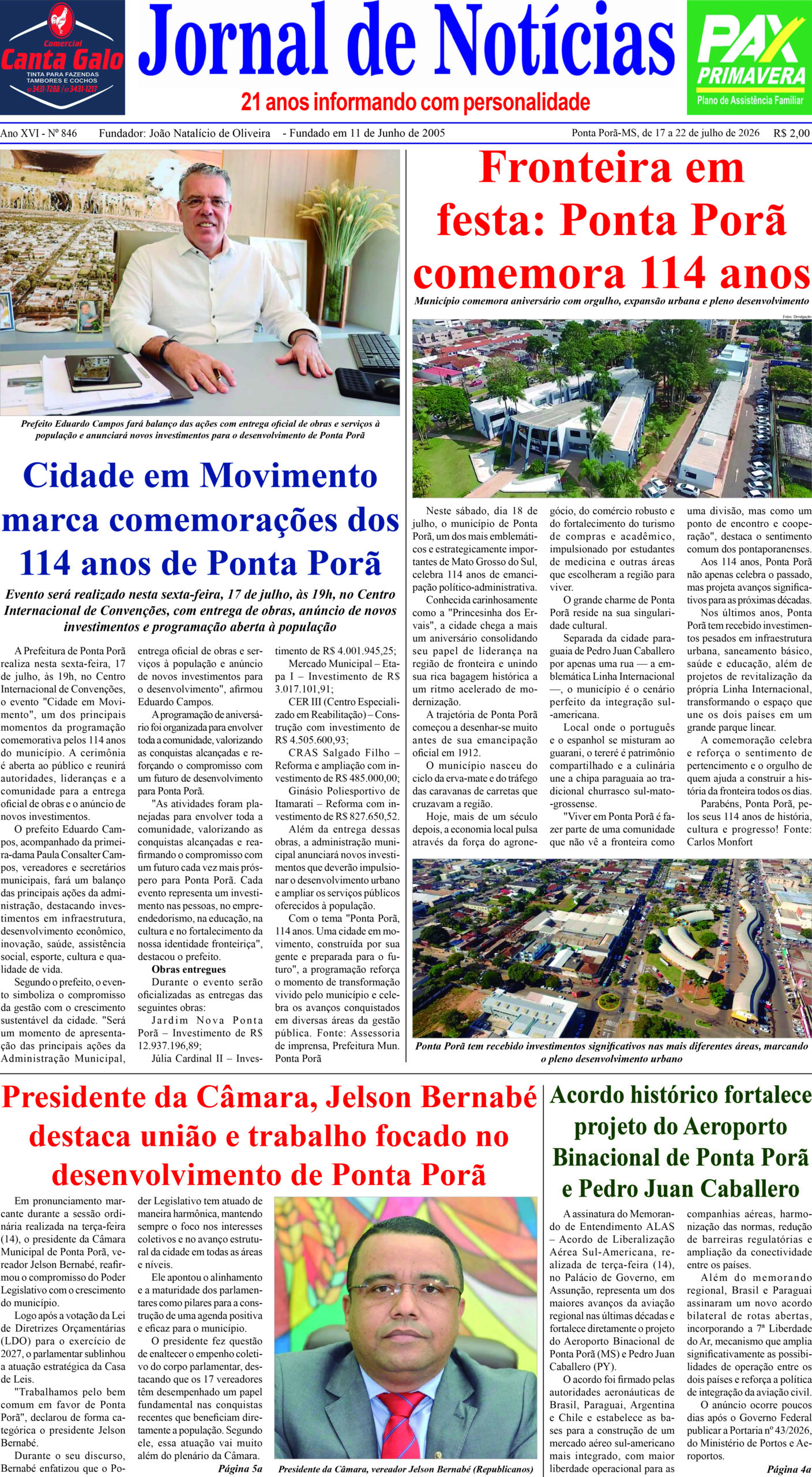 Edição ESPECIAL 846 CAPA A