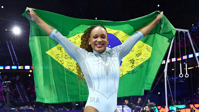 Rebeca Andrade conquista o tri no Mundial de Ginástica na Holanda